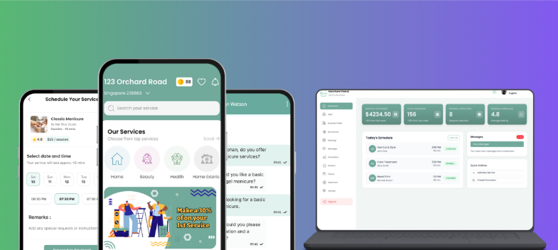 Multi-service Marketplace for Vendors & Merchants
